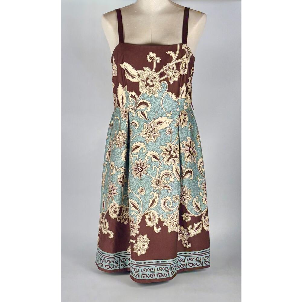 Jessica Howard Paisley Summer Sleeveless Dress Size 10 Petite Fit & Flare Boho